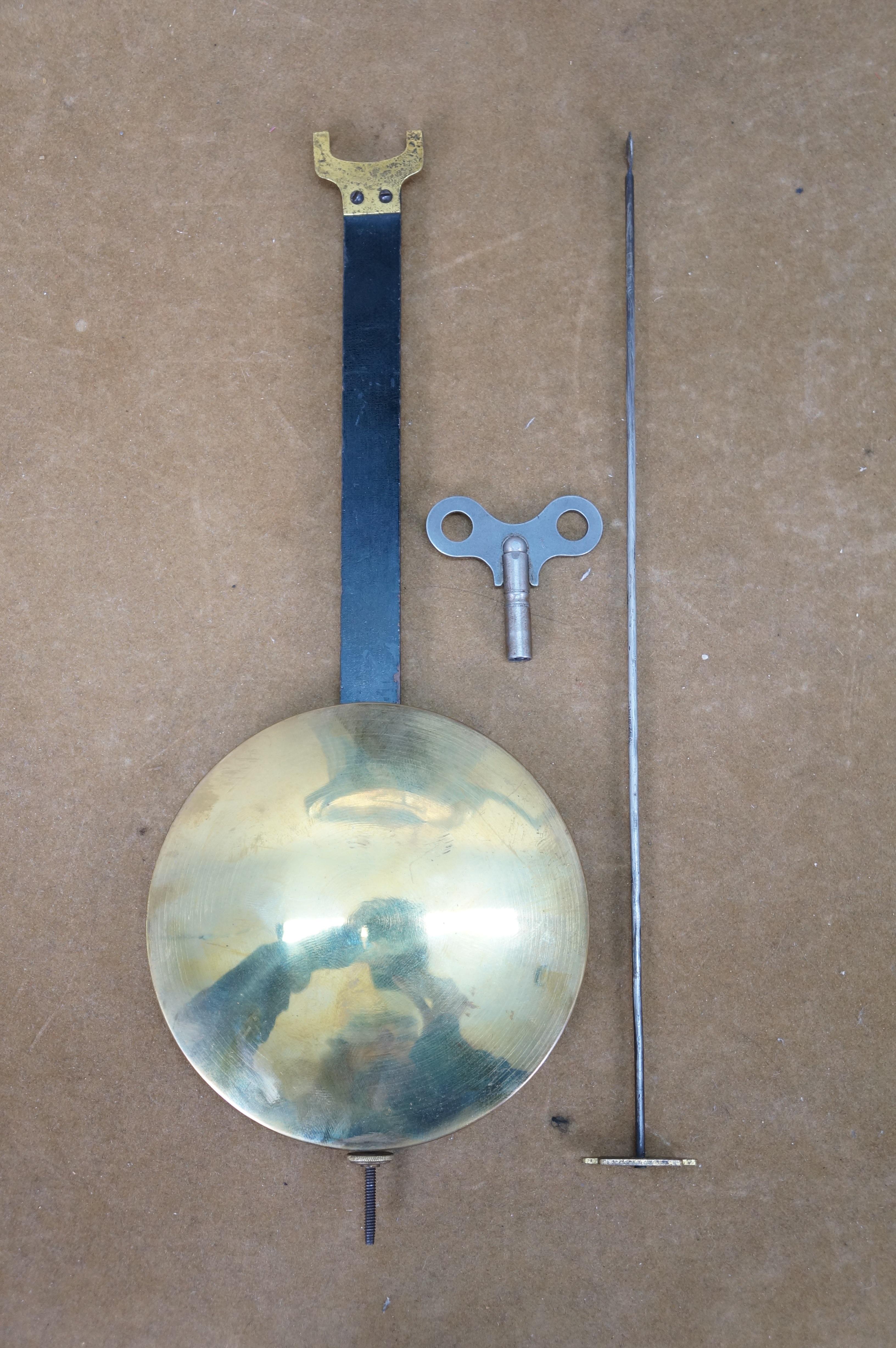 Antique Ansonia Regulator Schoolhouse Gus Jones Watchmakers Wall Clock 32