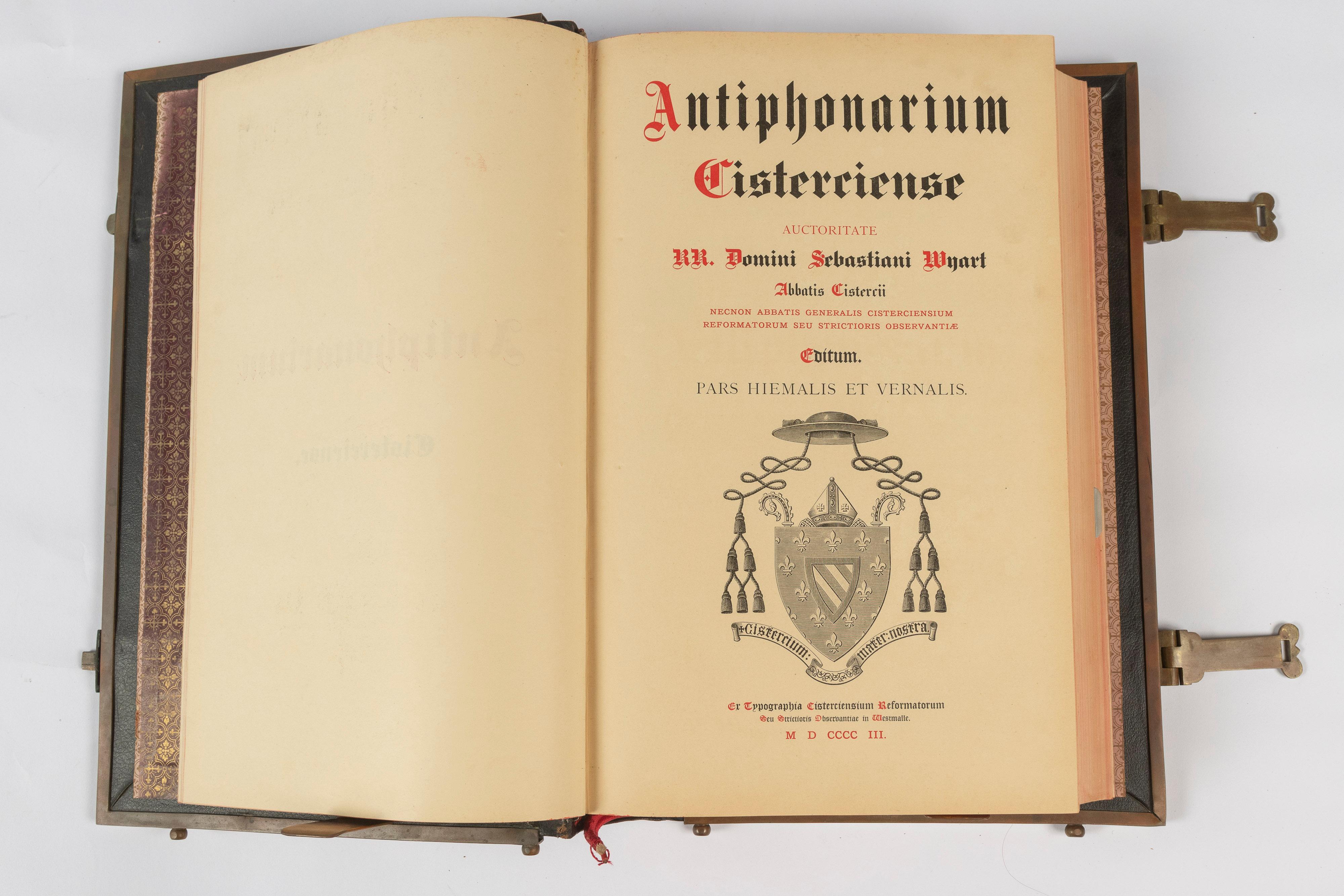 Antique Antiphonarium Cisterciense, Par Hiemalis, Choir Book for Winter, 1903 For Sale 3