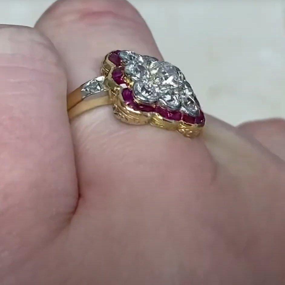 Antique Cushion Cut Diamond Ring (Approx 0.2-Carats), 18k Yellow Gold In Excellent Condition For Sale In New York, NY