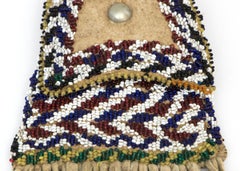 Antique Apache ‘Native American’ Beaded Strike-A-Light Bag, circa 1890