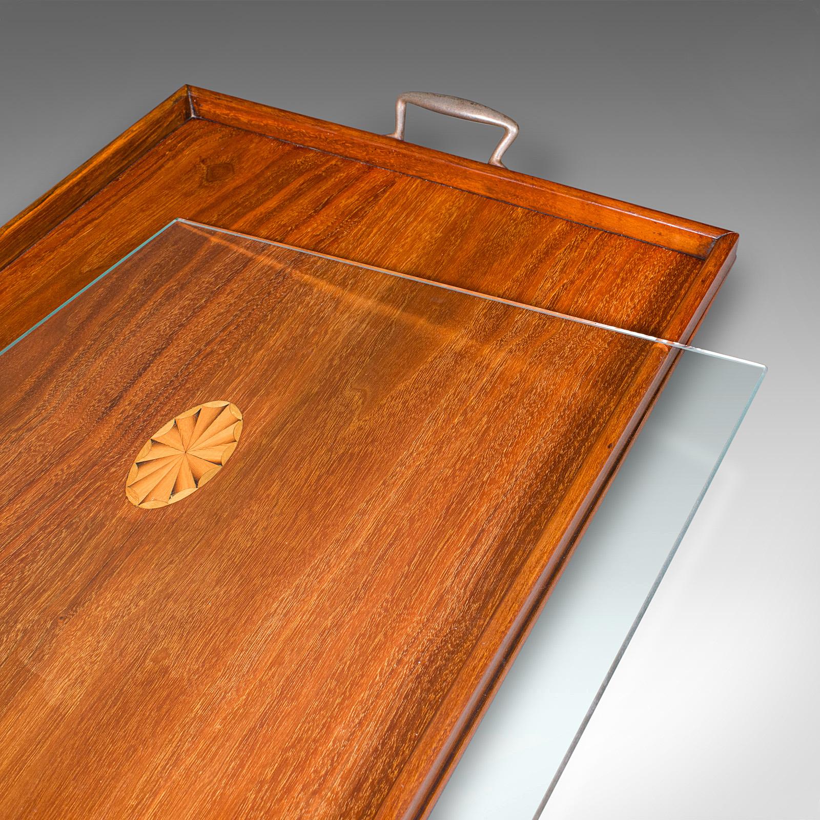 Antique Aperitif Serving Tray, English, Walnut, Afternoon Tea Platter, Edwardian en vente 3