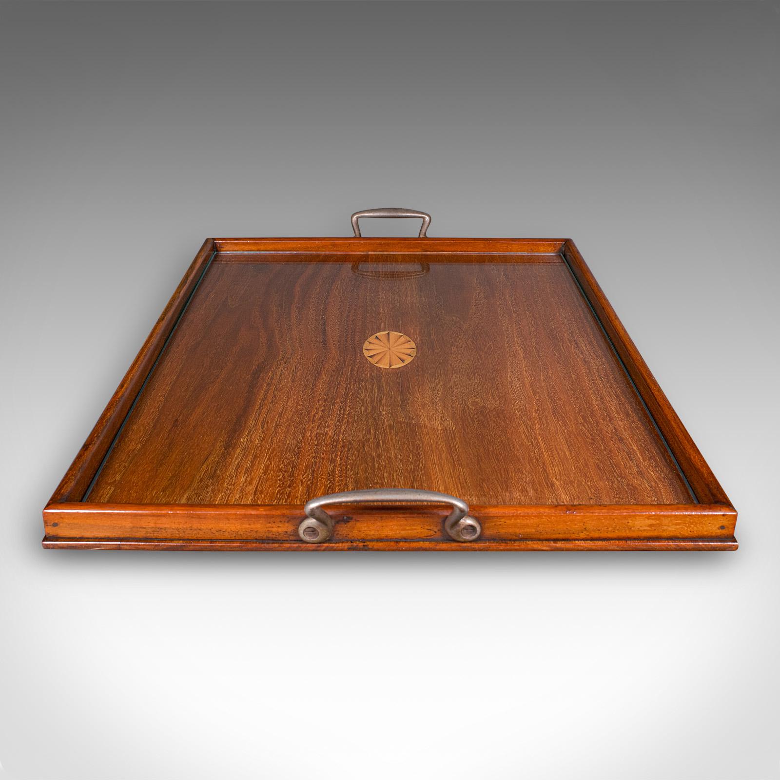 Édouardien Antique Aperitif Serving Tray, English, Walnut, Afternoon Tea Platter, Edwardian en vente