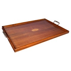 Antique Aperitif Serving Tray, English, Walnut, Afternoon Tea Platter, Edwardian