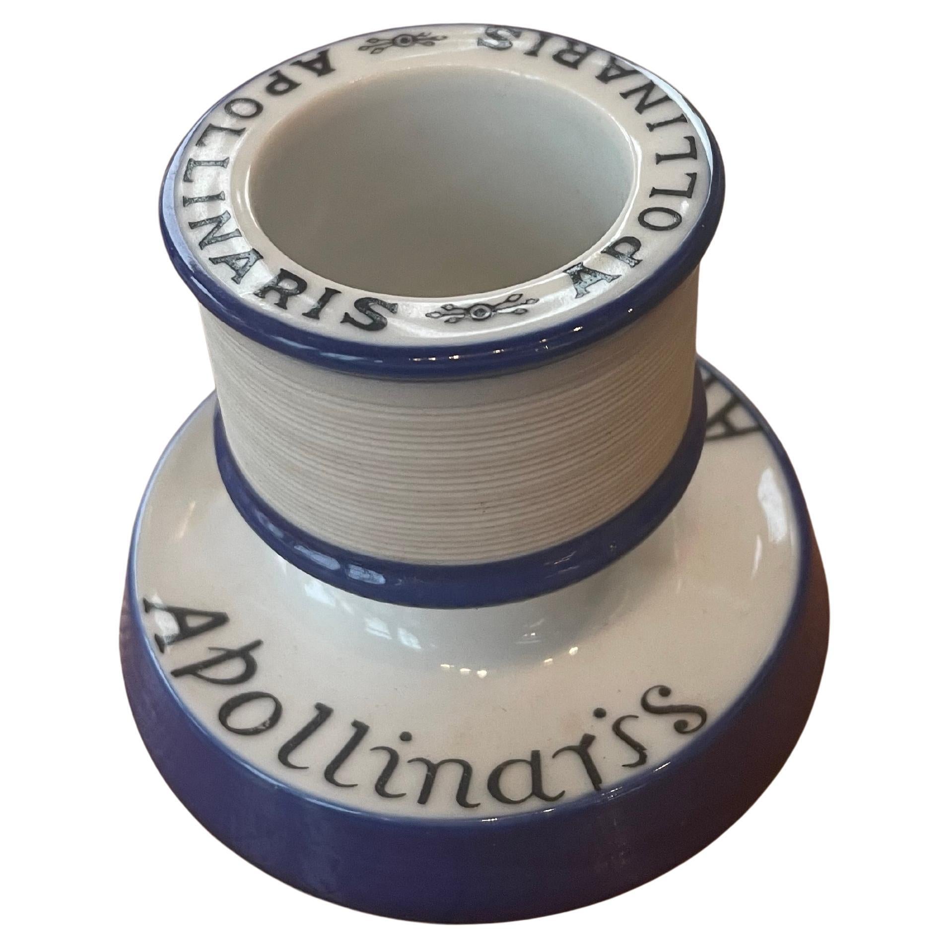 Antiker Apollinaris Keramik Streichholzklopfer im Angebot