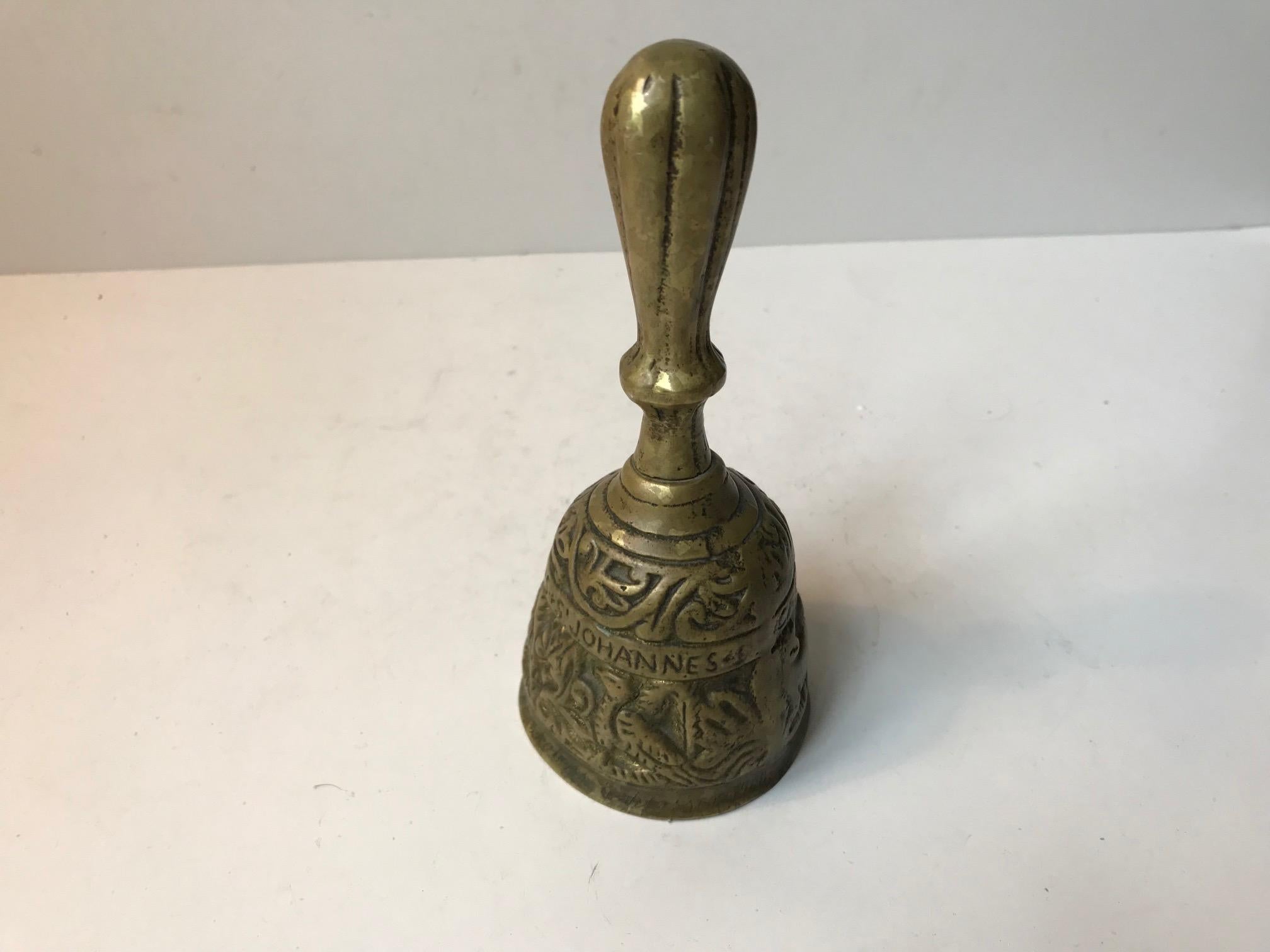 European Antique Apostle Brass Bell, circa 1800