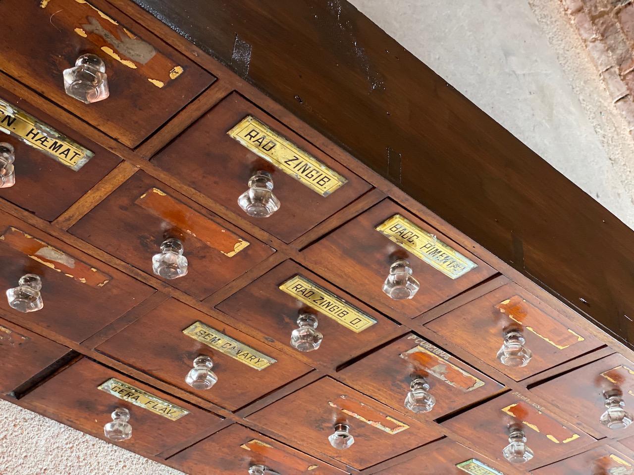 British Antique Apothecary Chest of Drawers Chemist Pharmacy Victorian circa 1870