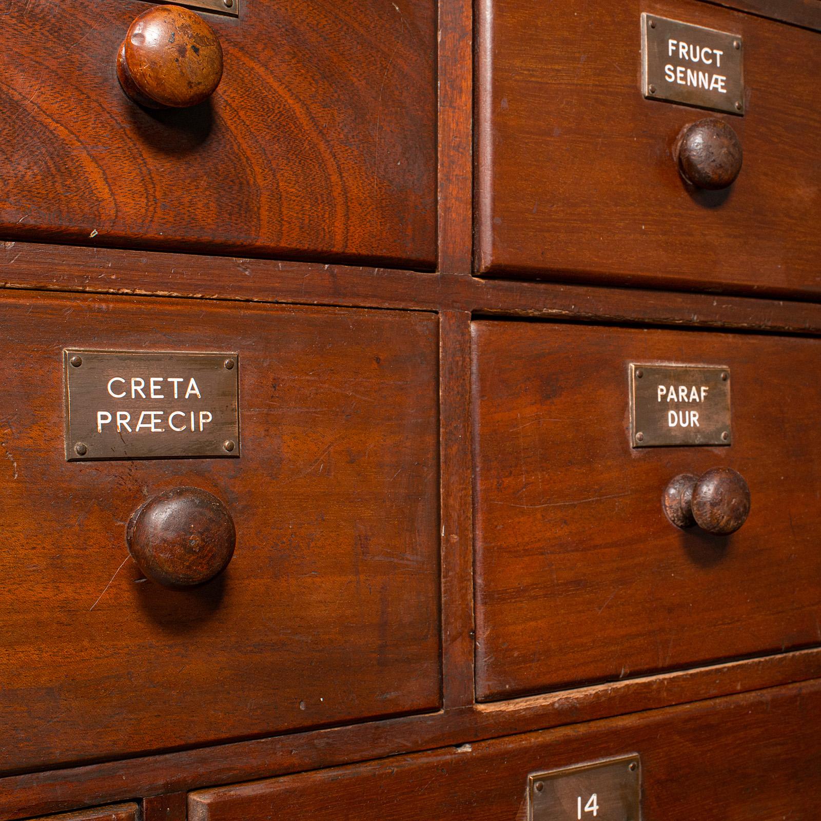 Antique Apothecary Chest of Drawers, English, Chemist’s Shop Cabinet, Victorian For Sale 4