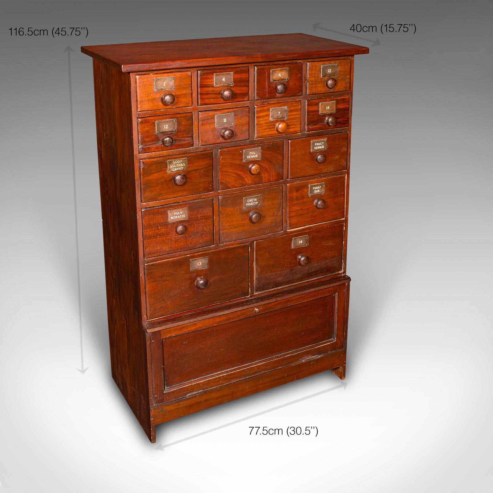 Antique Apothecary Chest of Drawers, English, Chemist’s Shop Cabinet, Victorian For Sale 5