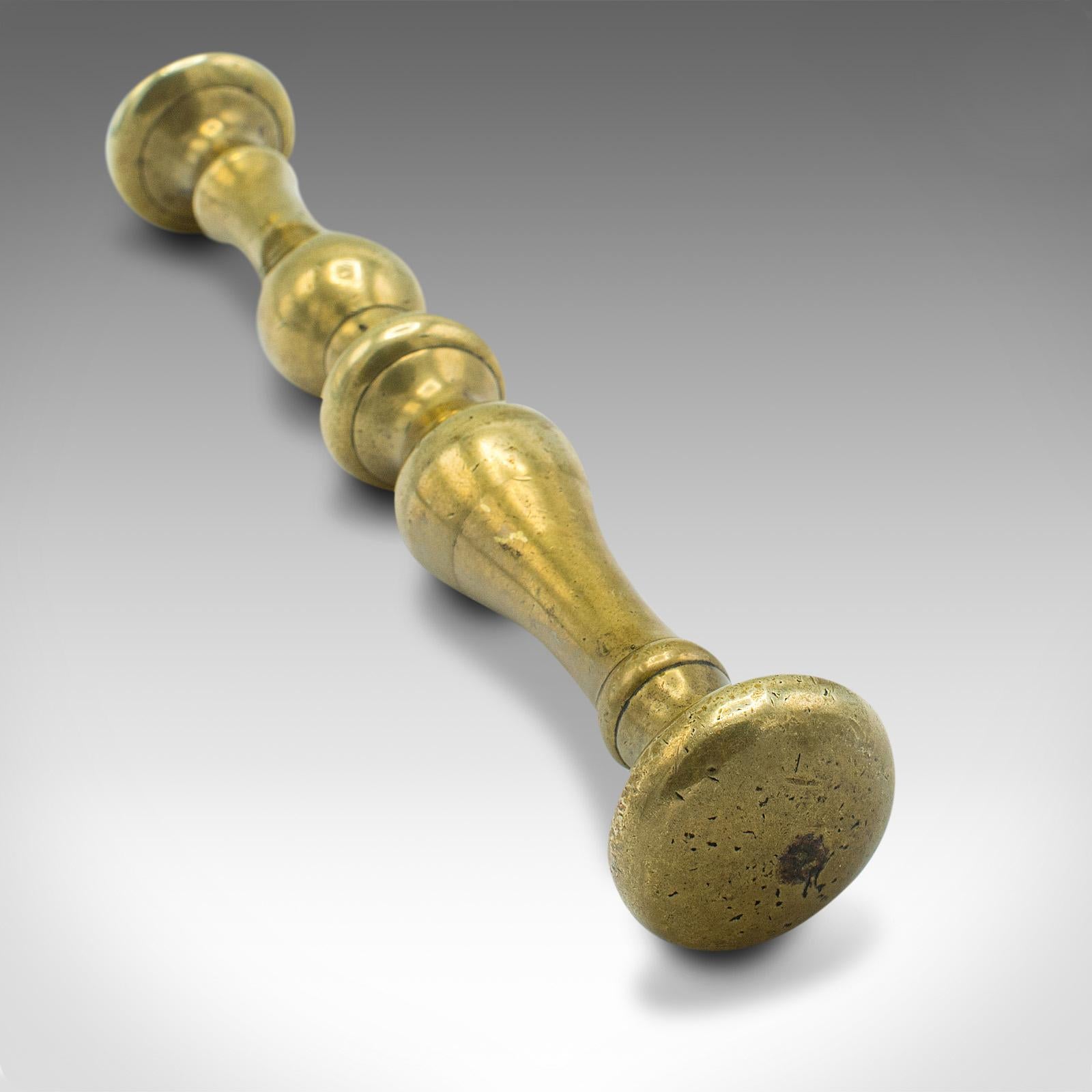 Antique Apothecary Mortar and Pestle, English, Brass, Chemist, Victorian, C.1850 For Sale 3