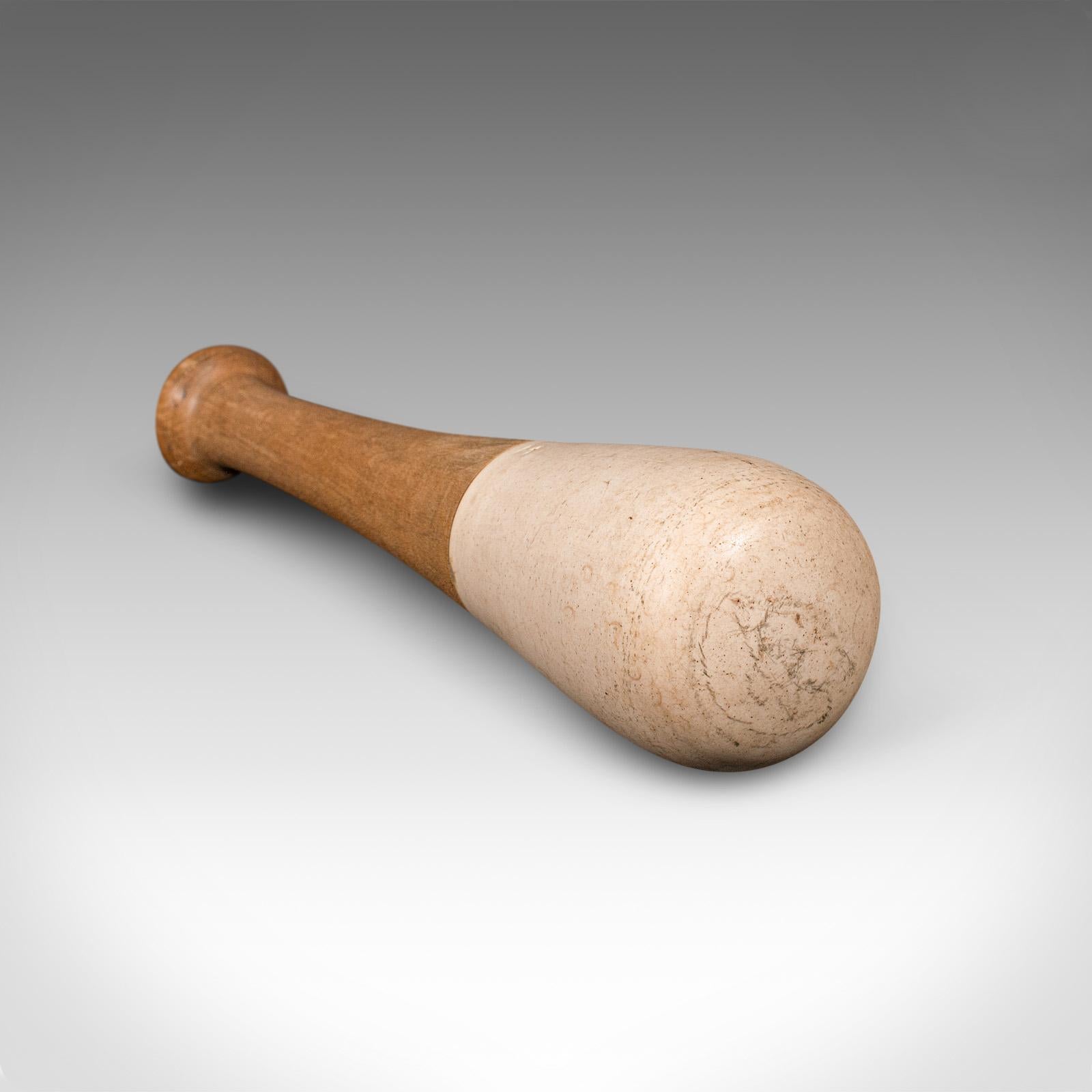 Antique Apothecary Mortar and Pestle, English, Bronze, Beech, Chemist, Victorian For Sale 5