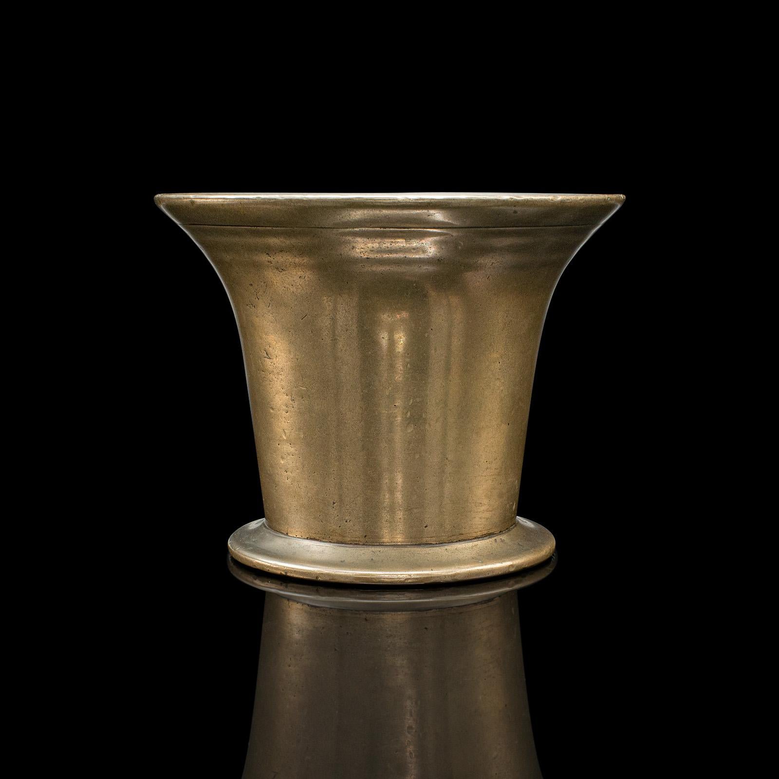 18th Century Antique Apothecary Mortar & Pestle, English, Bronze, Chemist Shop Aid, Georgian For Sale