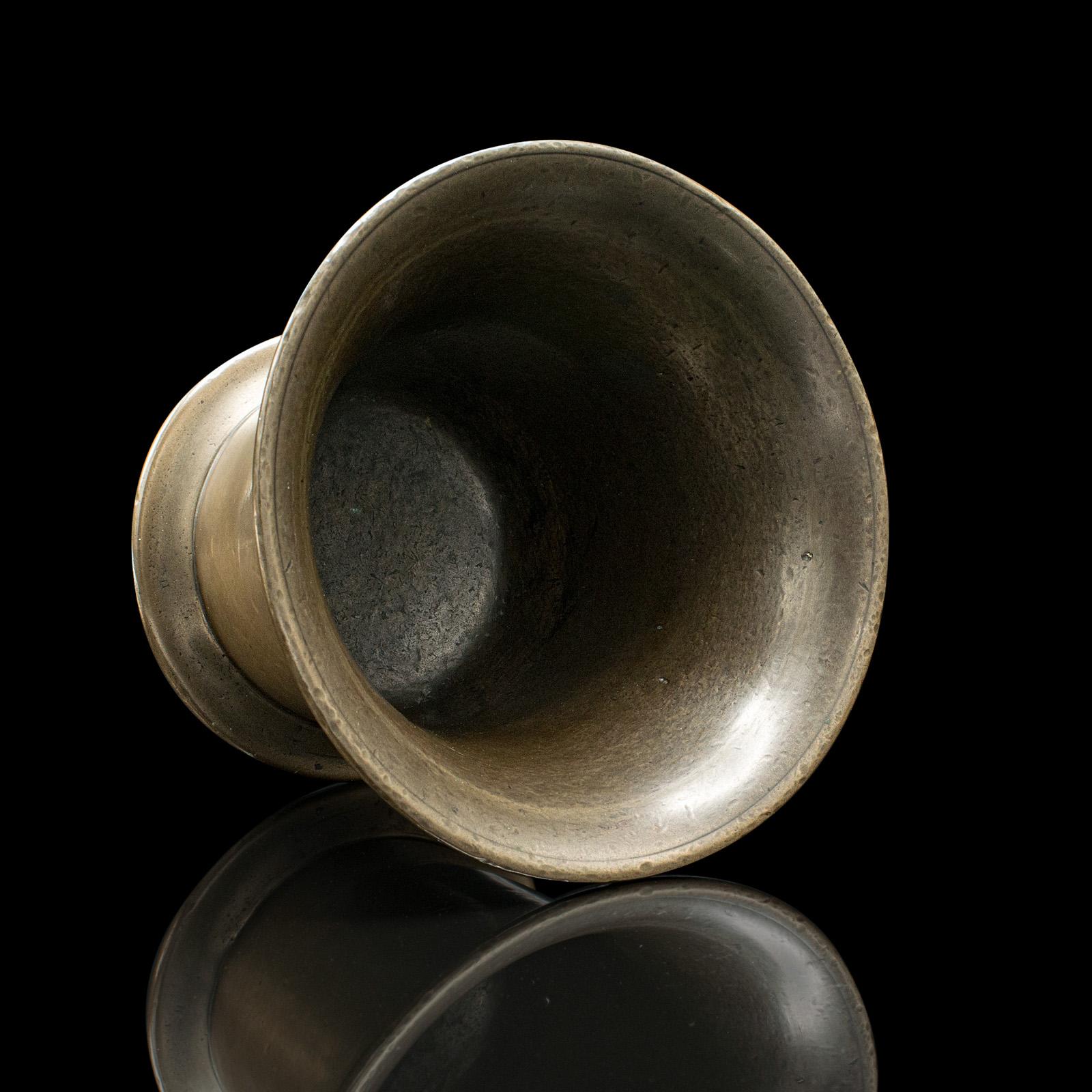 Antique Apothecary Mortar & Pestle, English, Bronze, Chemist Shop Aid, Georgian For Sale 2