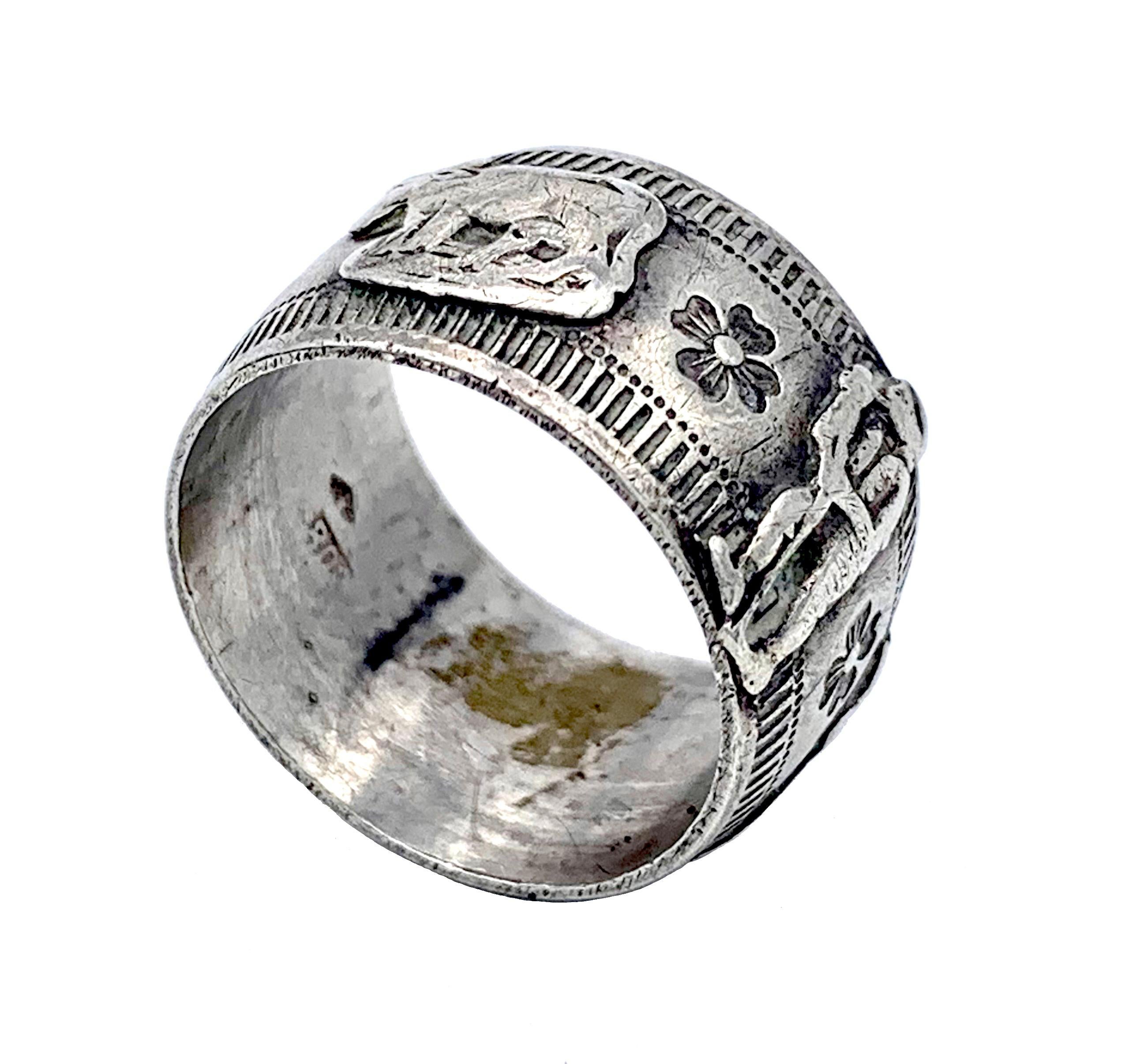 Artisan Ancienne bague Senn d'Appenzeller en argent Suisse en vente