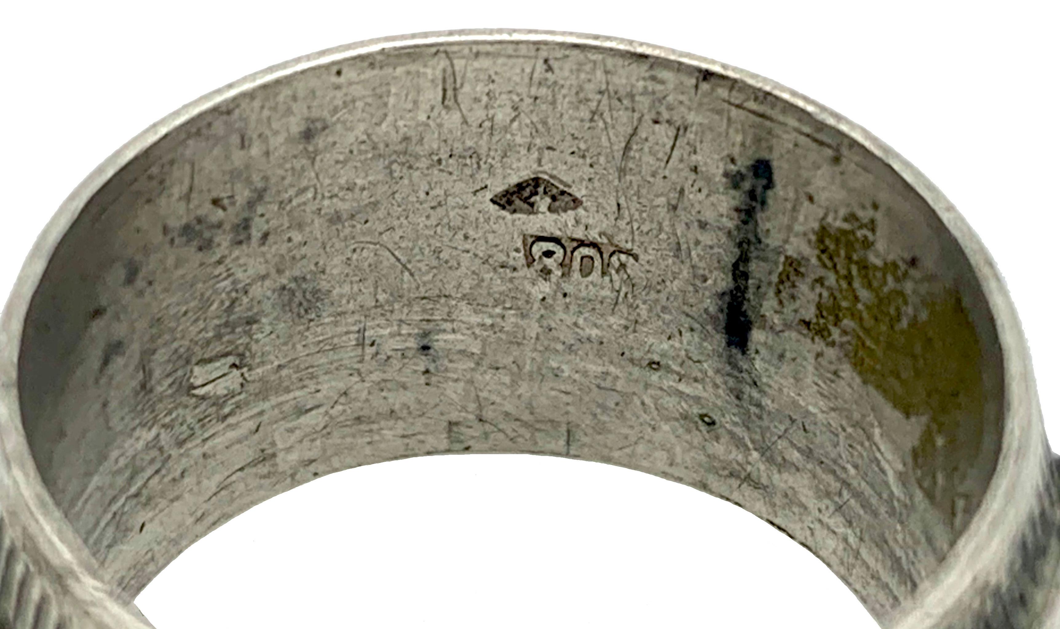Antique Appenzeller Senn Ring Silver Switzerland In Good Condition For Sale In Munich, Bavaria