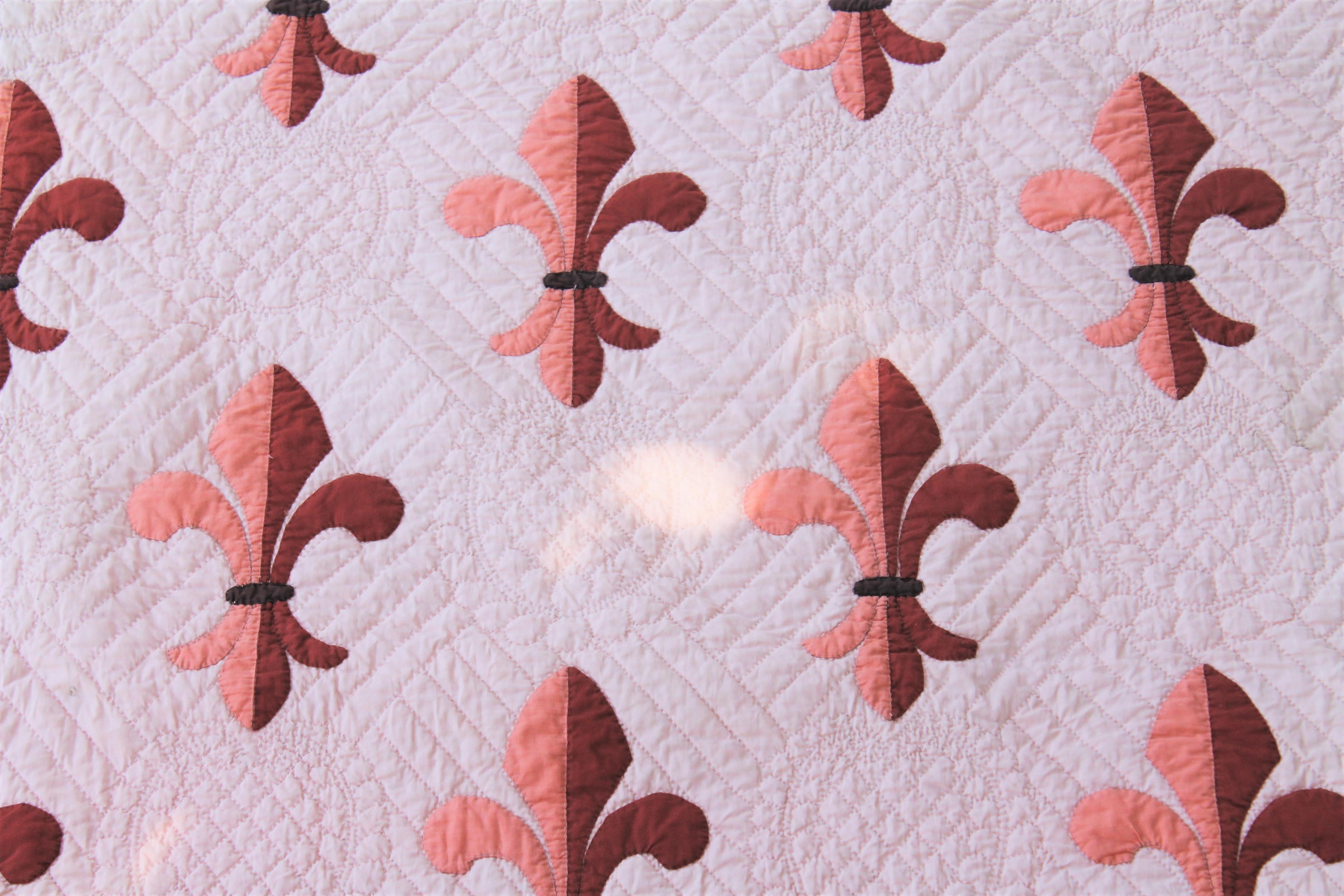 Country Antique Applique Floral Leis Quilt