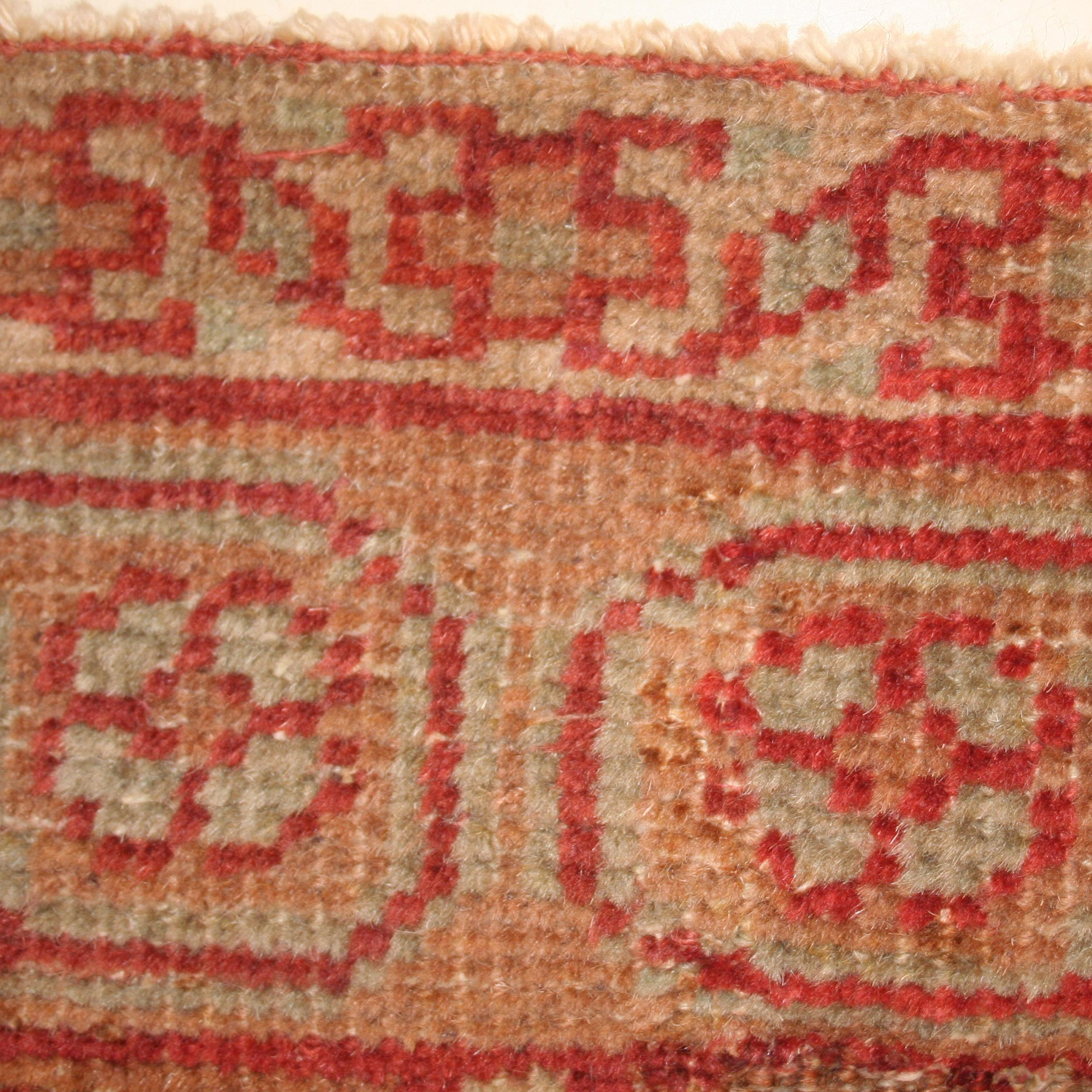 Antiker Aqua Blue Ziegler Sultanabad mit großflächigen Arabesken in Riemenarbeit (Handgeknüpft) im Angebot