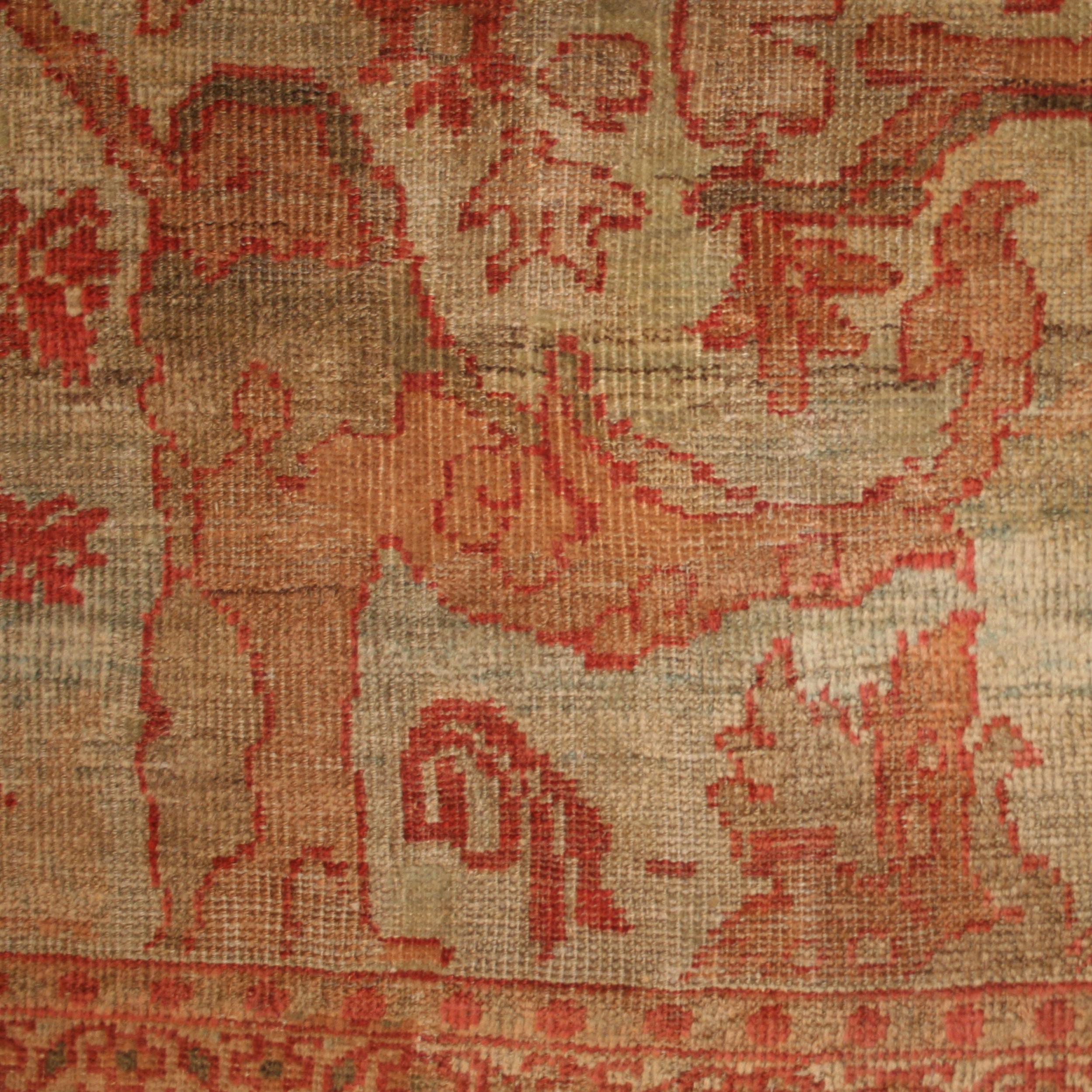 Antiker Aqua Blue Ziegler Sultanabad mit großflächigen Arabesken in Riemenarbeit im Zustand „Gut“ im Angebot in Milan, IT