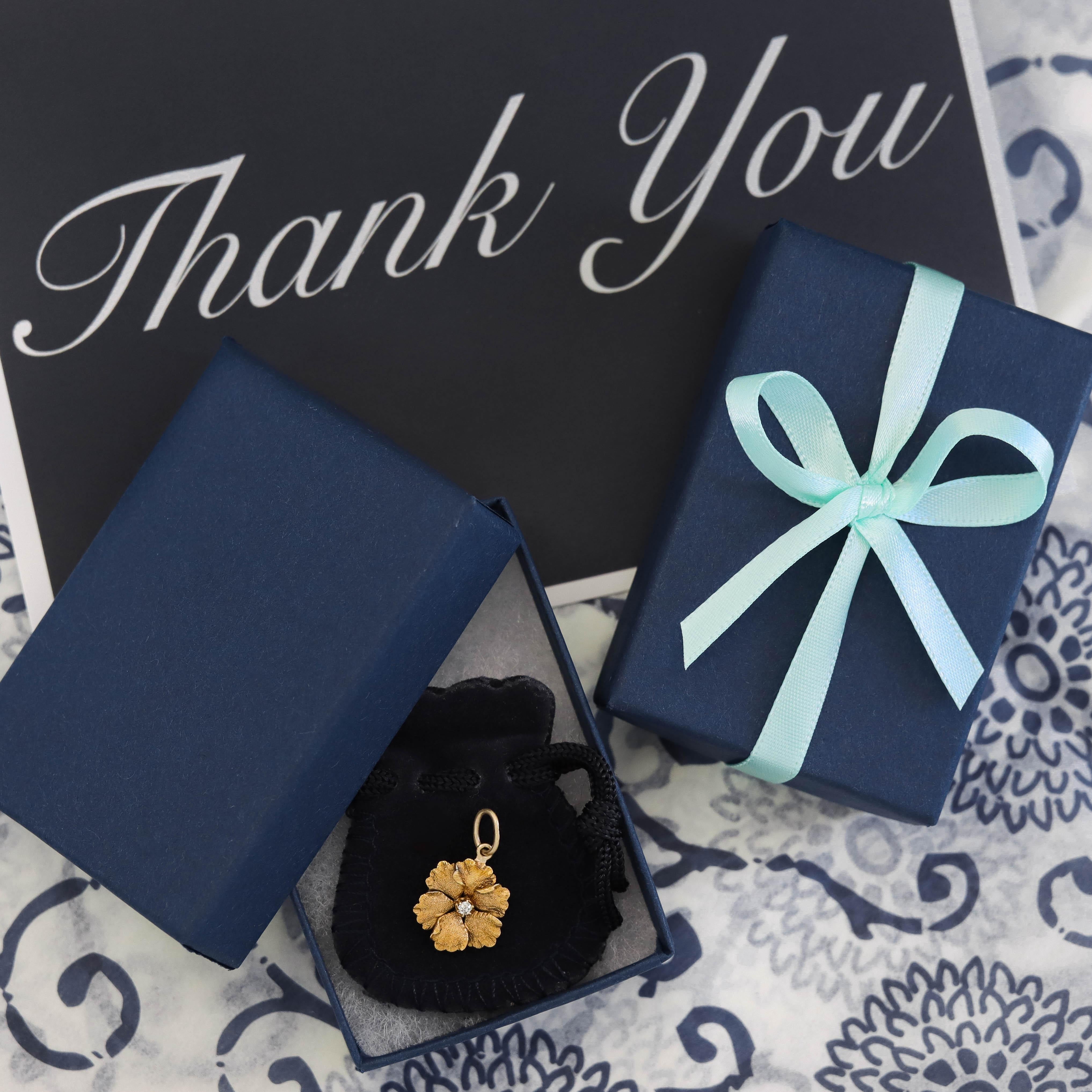 Women's Antique Aqua Charm of 14k White and Yellow Gold For Sale
