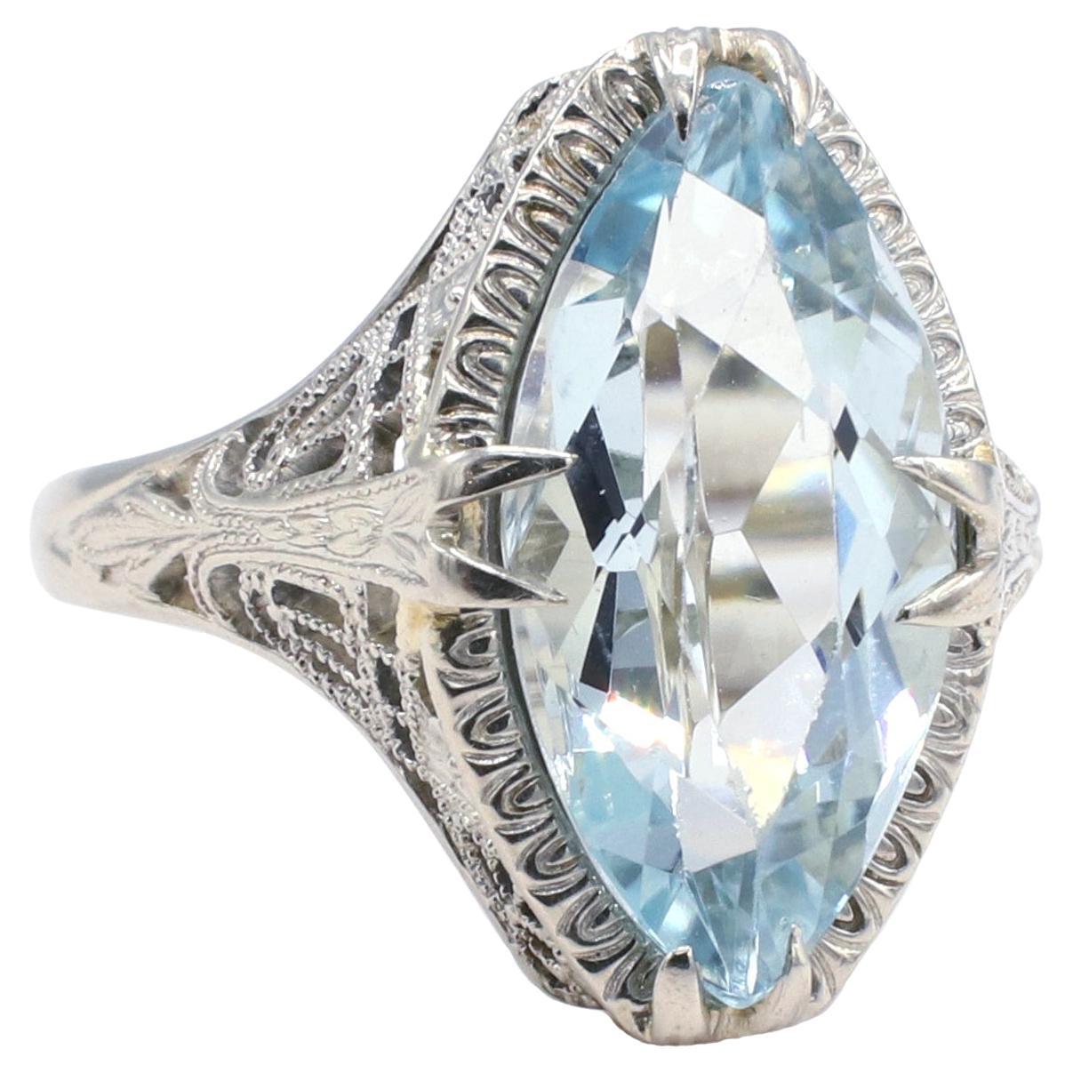 Vintage Filigree Detail Cocktail Ring