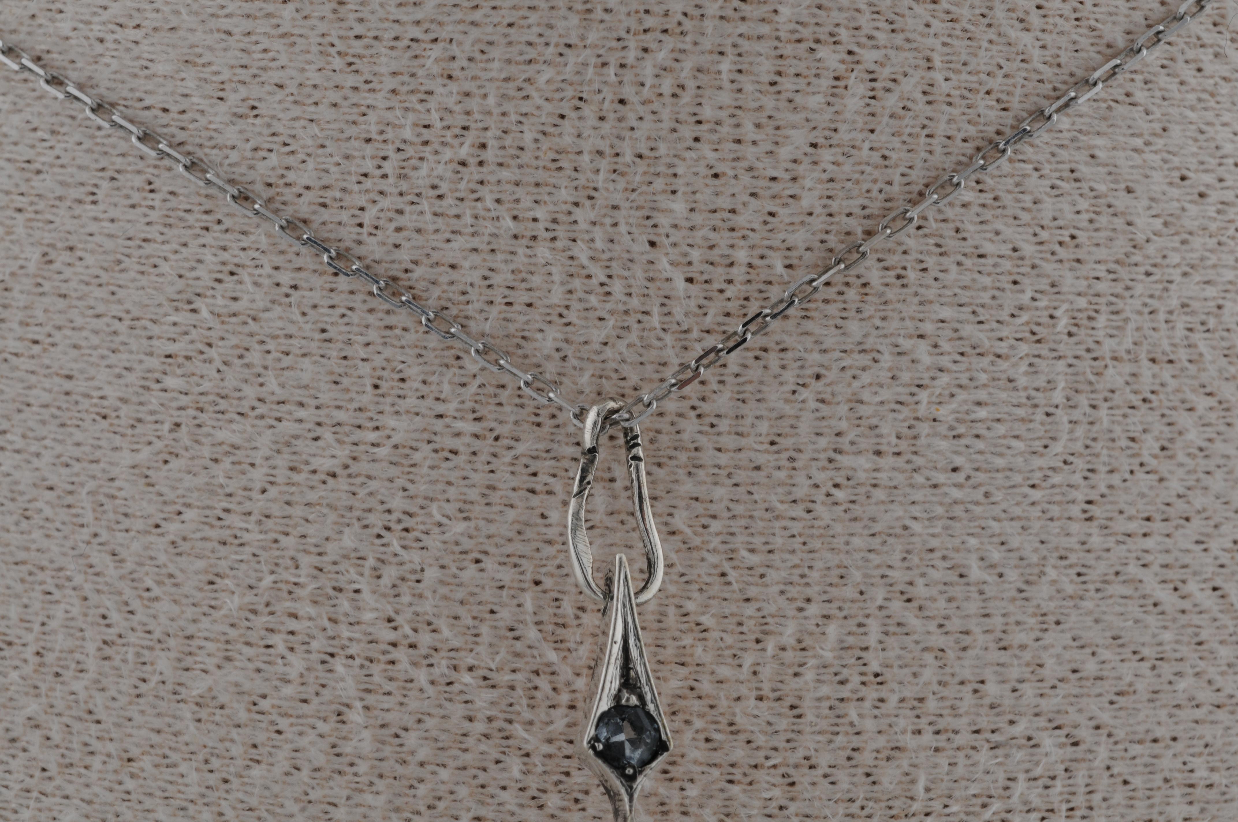 Antique Aquamarine approx 25ct  in White and Rose Gold Pendant For Sale 2