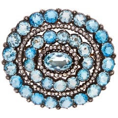 Vintage Aquamarine Brooch