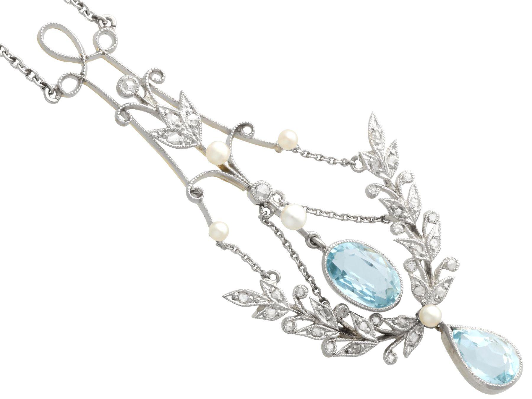 antique aquamarine necklaces