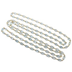 Antique aquamarine necklace, circa 1880