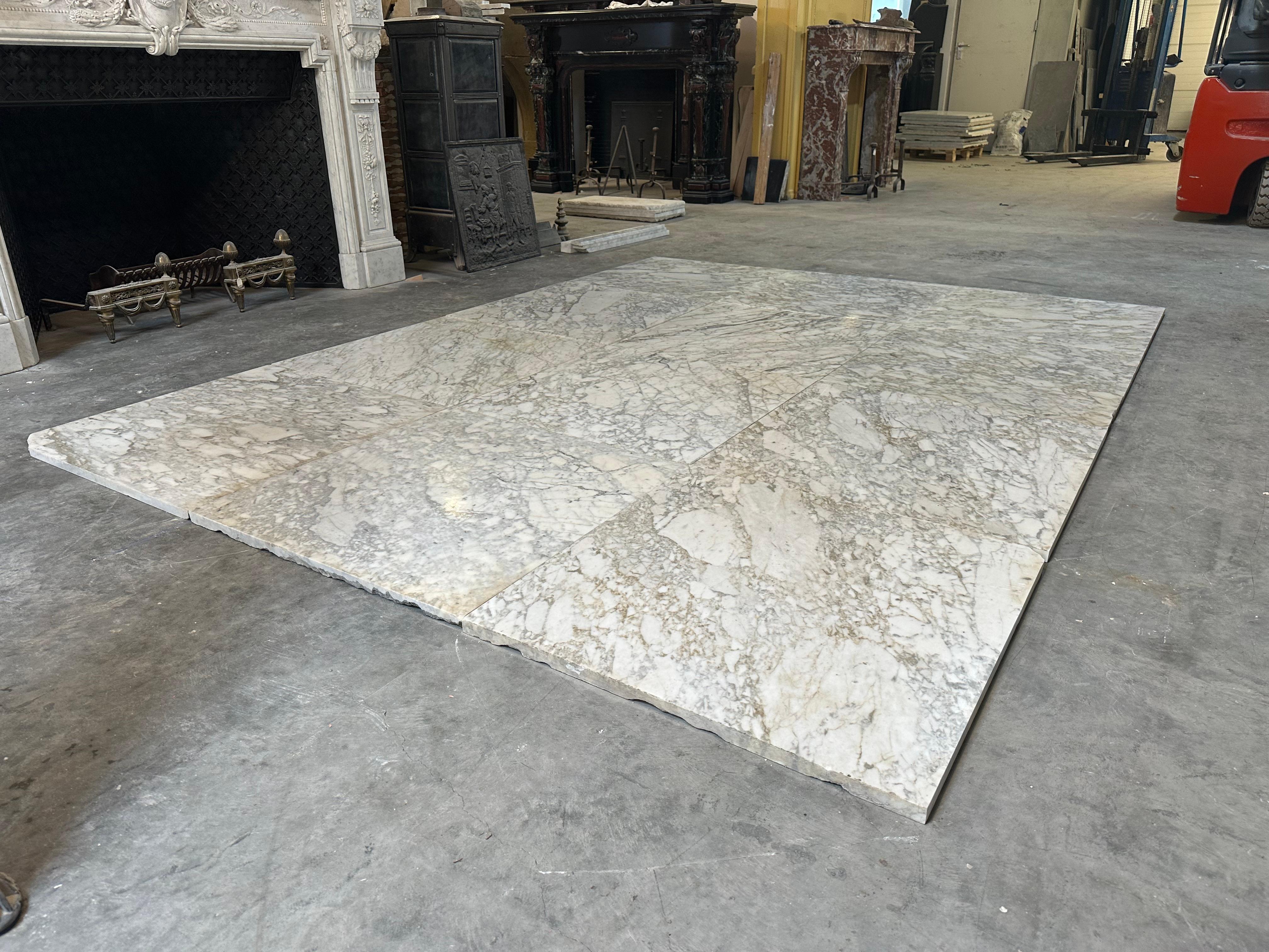 Antique Arabescato Marble Floor Tiles For Sale 8