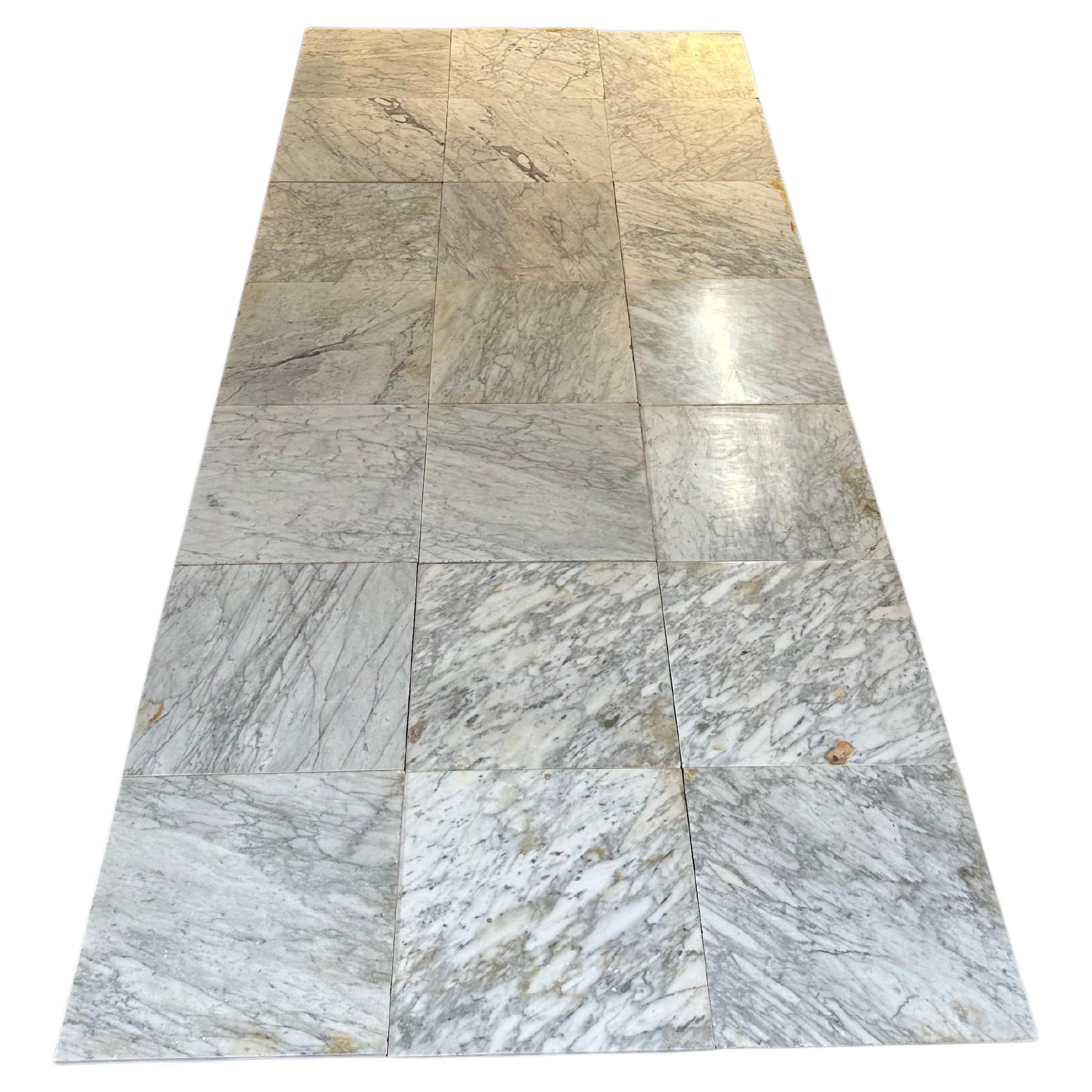 Antique Arabescato Marble Flooring For Sale