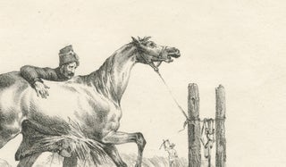 Antique Arabian Horse & Cavalry Lithograph after Carle Vernet, c.1825, view 7