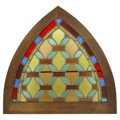 Arche Antique Arts & Crafts Vitrail Leaded Window (fenêtre à plomb)