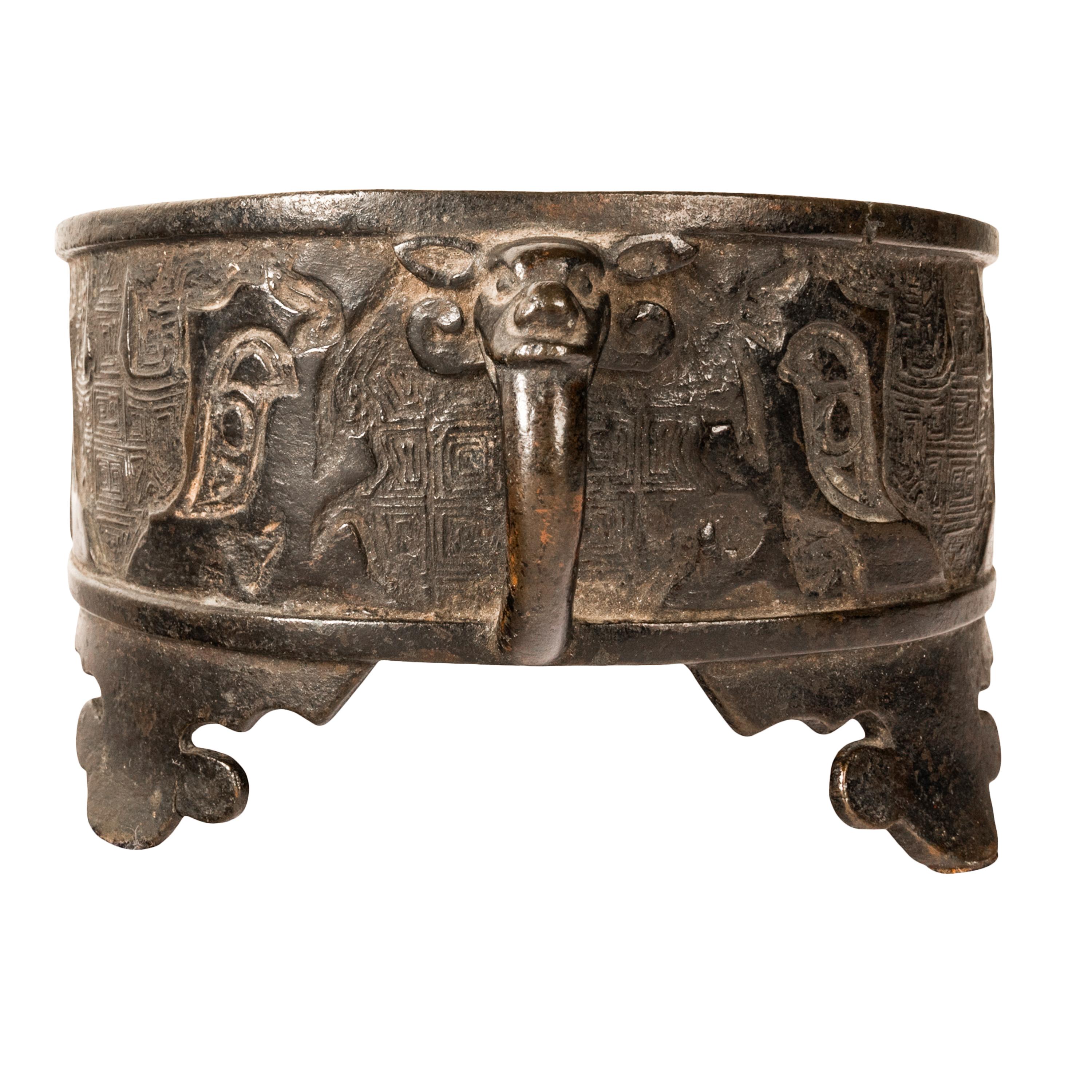Antique Archaic Zhou Dynasty Style Chinese Bronze Censer Incense Burner Ming 3