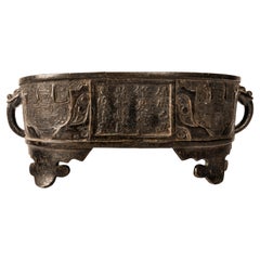 Antique Archaic Zhou Dynasty Style Chinese Bronze Censer Incense Burner Ming