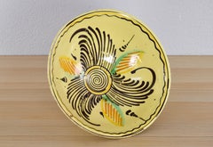 Antique Puente de Arzobispo Talavera Handmade Ceramic Glazed Lebrillo Bowl