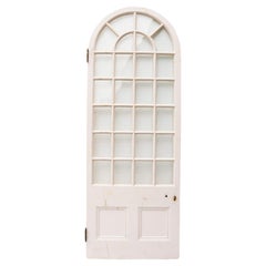 Antique Arched Glazed White Door (Porte cintrée vitrée blanche)