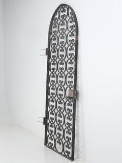 Antique Arched Iron Door, Perfect for a Wine Room or Garden Entrance