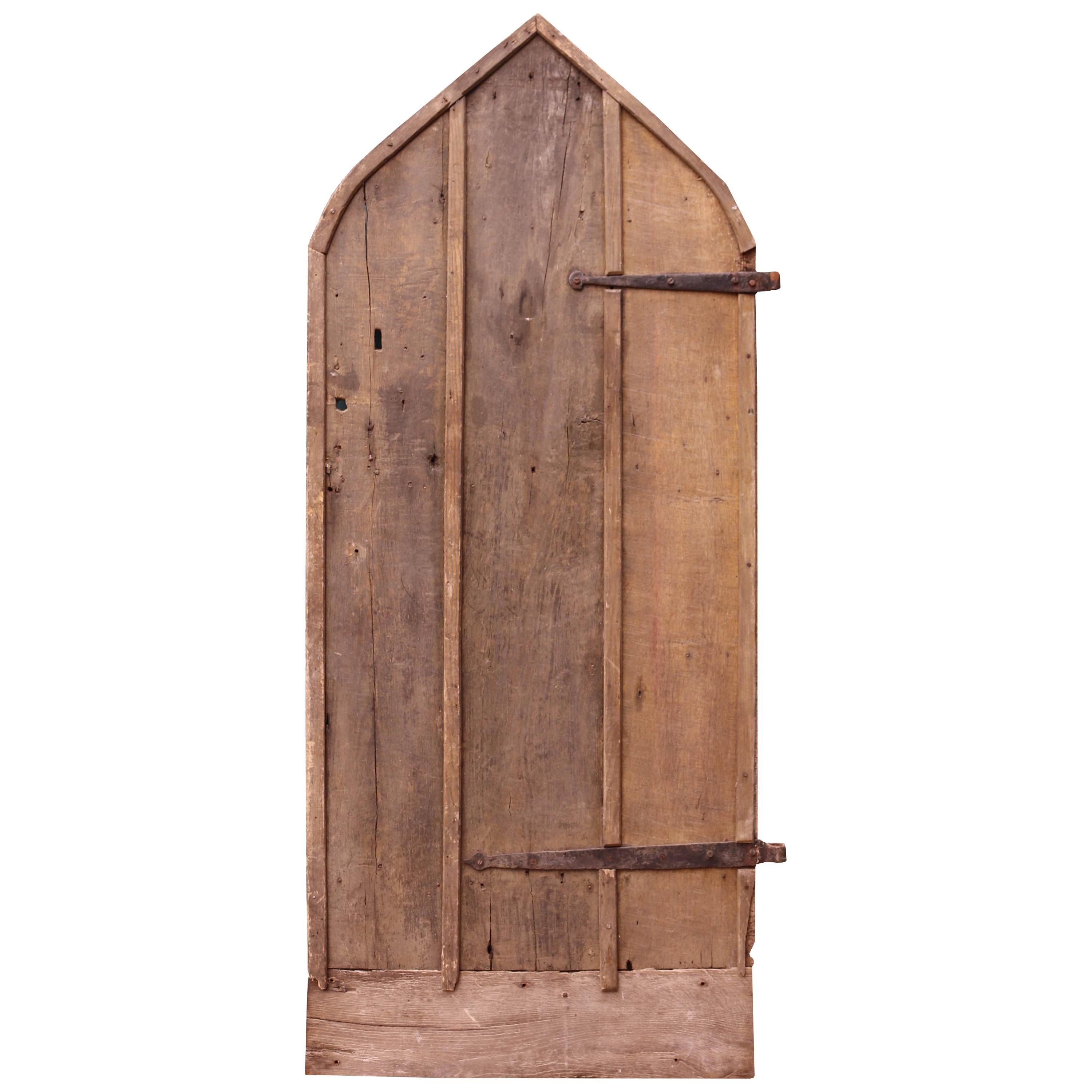 Antique Arched Oak Plank Door