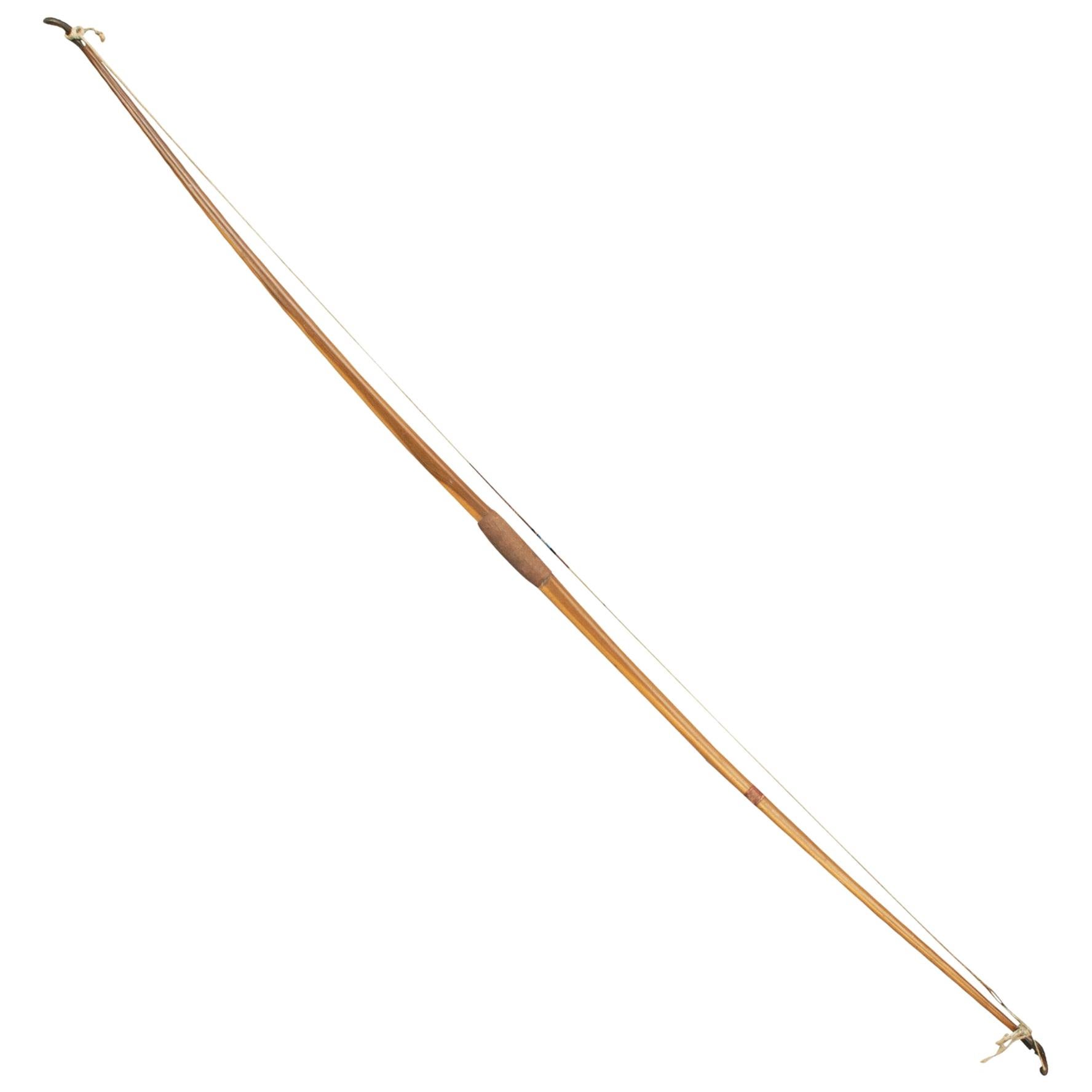 Antique Archery Longbow in Yew Wood by Thomas Aldred