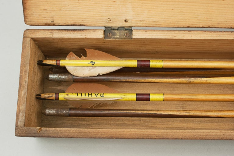Antique Archery, Thomas Aldred Archery Box and Arrows For Sale at 1stDibs