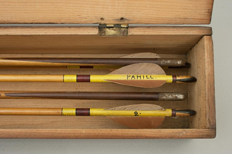 Antique Archery, Thomas Aldred Archery Box and Arrows For Sale at 1stDibs