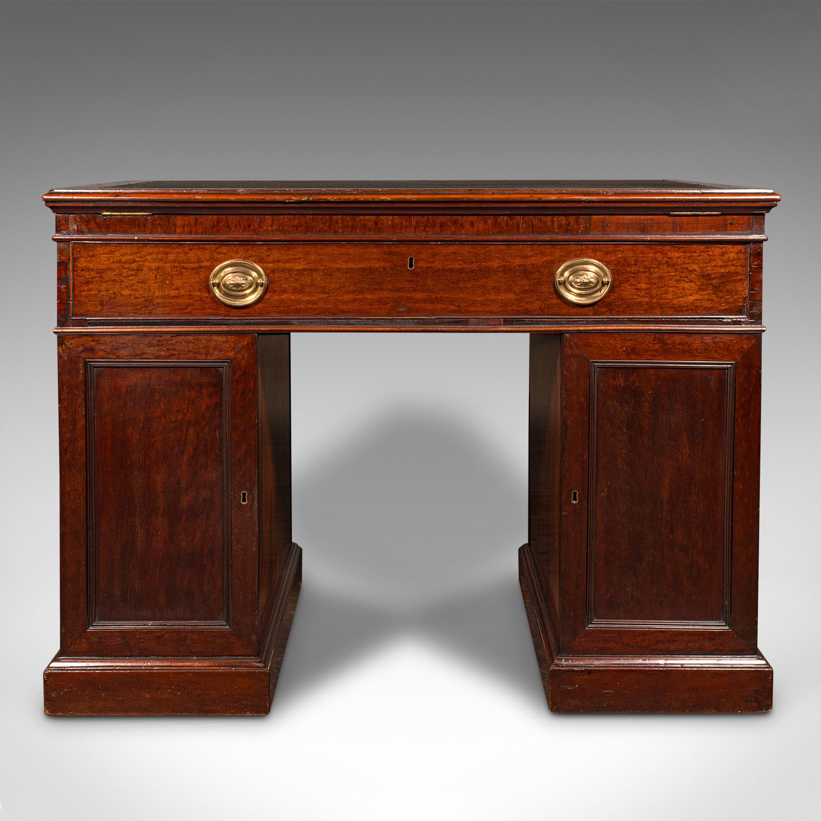 Antique Architect's Desk, English, Adjustable, Draughtsman, Pedestal, Georgian For Sale 2