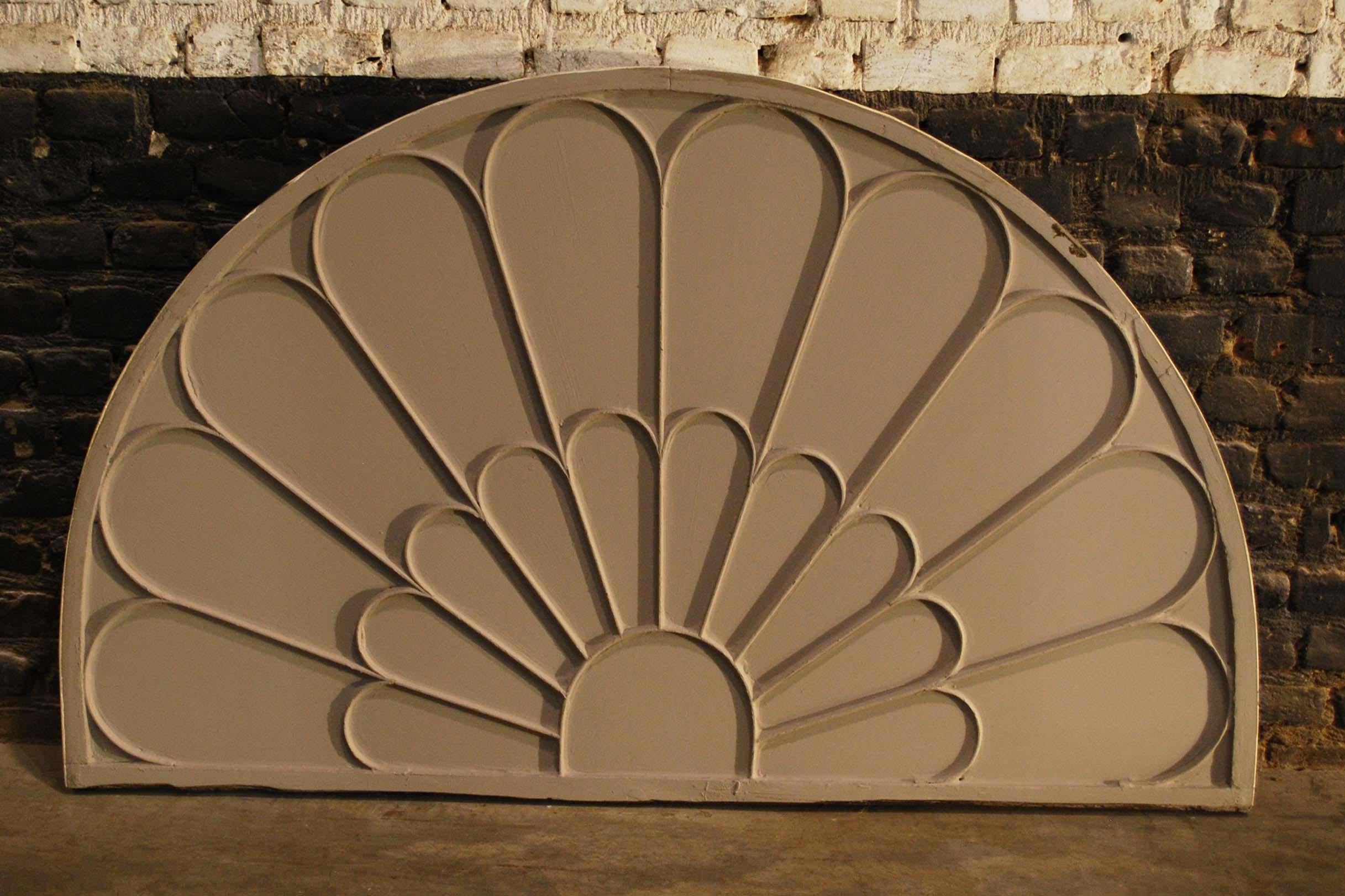 Antique Architectual Arched Top Window Fanlight Mirror Conversion For