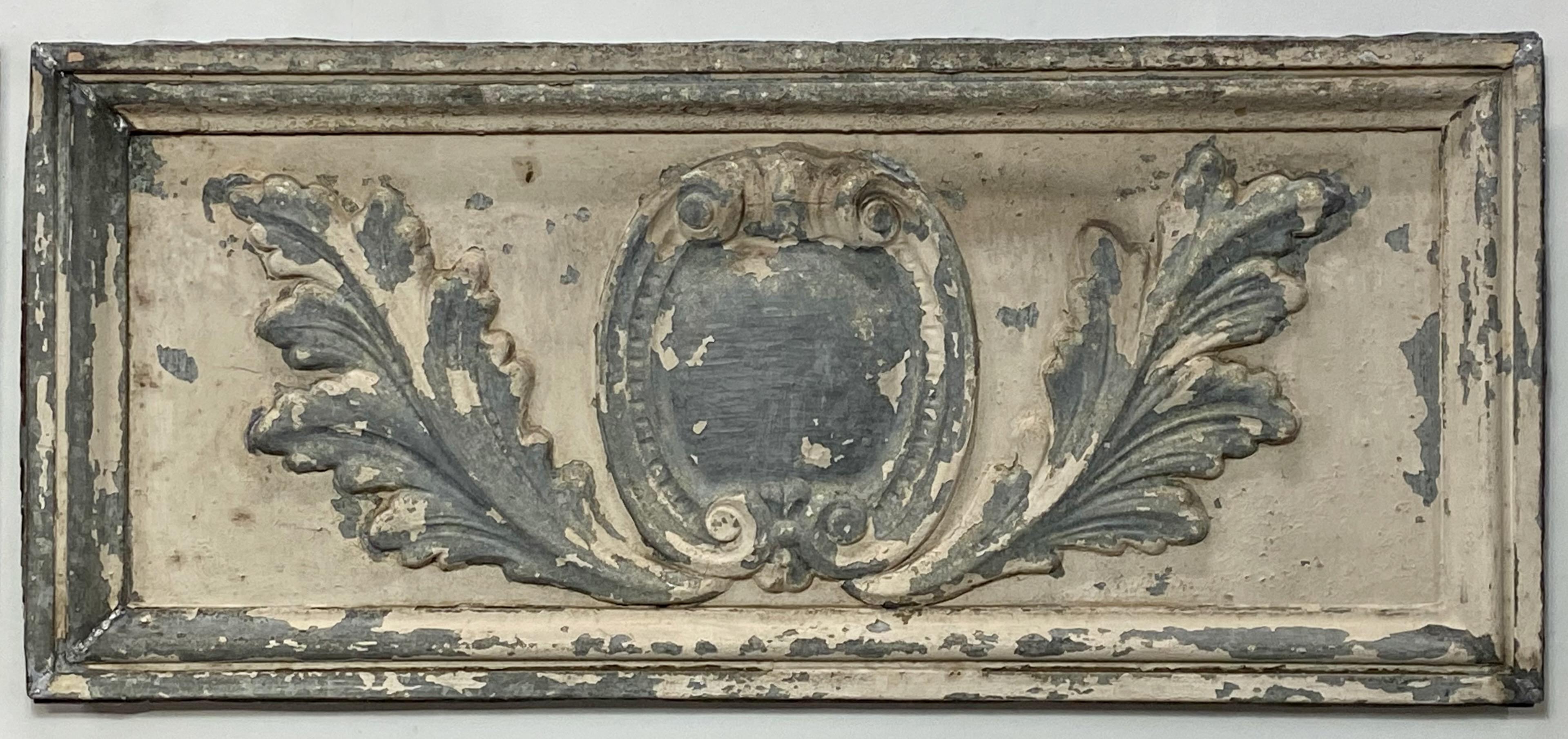 American Antique Architectural Element Tin Panels Wall Art, Late 19th Century