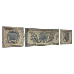 Antique Architectural Element Tin Panels Wall Art, Late 19th Century