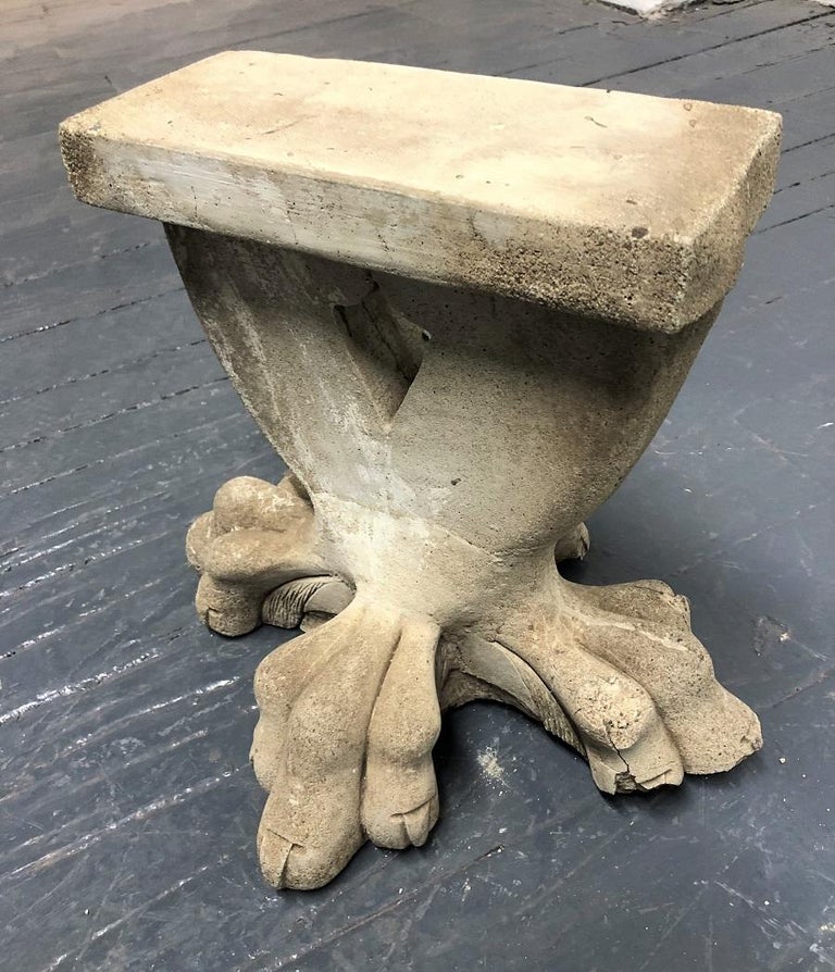 Antique Architectural Garden Cement Bench Bases For Sale at 1stDibs