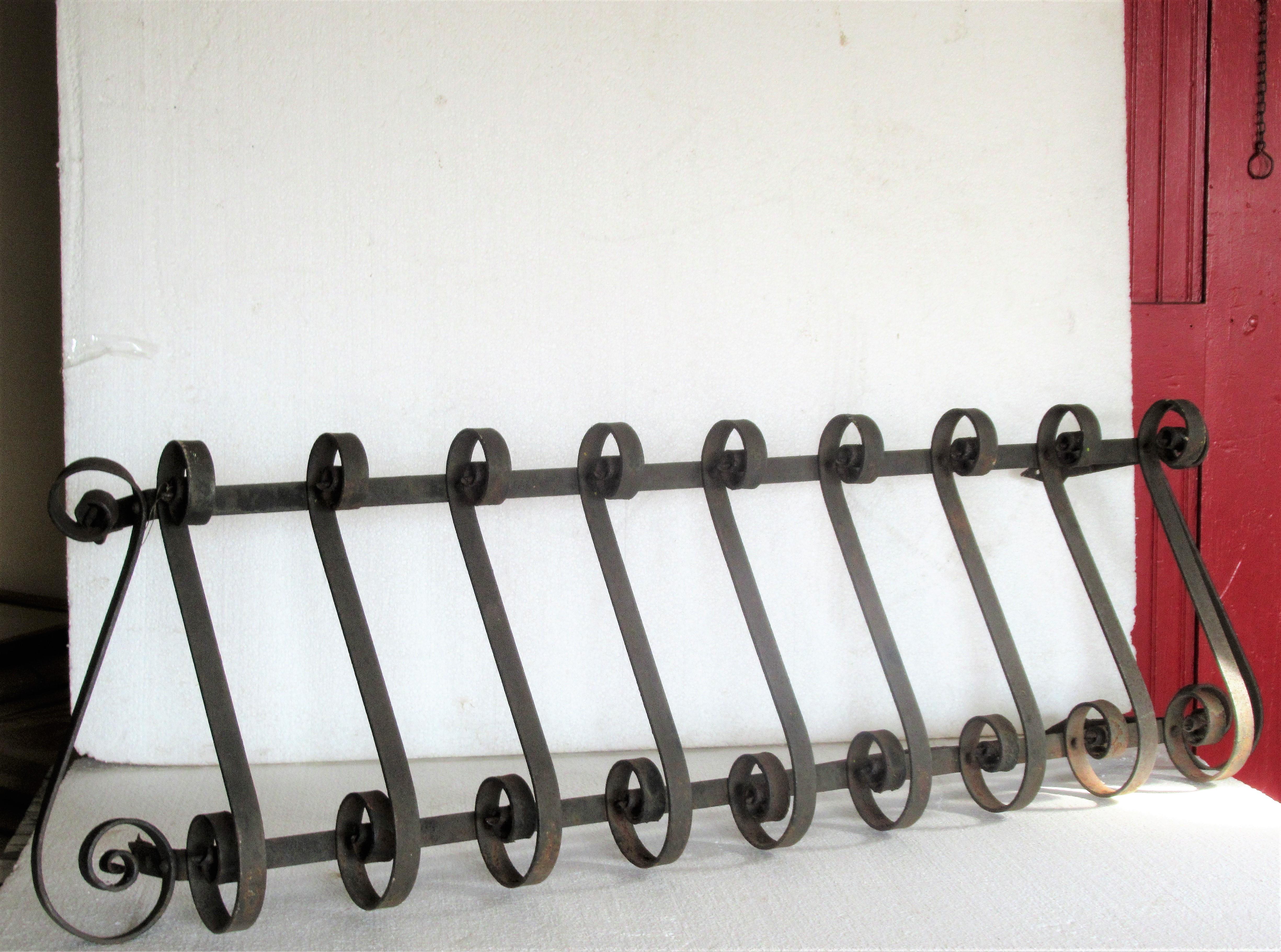 Antique Architectural Hand Wrought Iron Window Box Railing 4