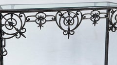 Antique Architectural Iron Custom Console Table, France