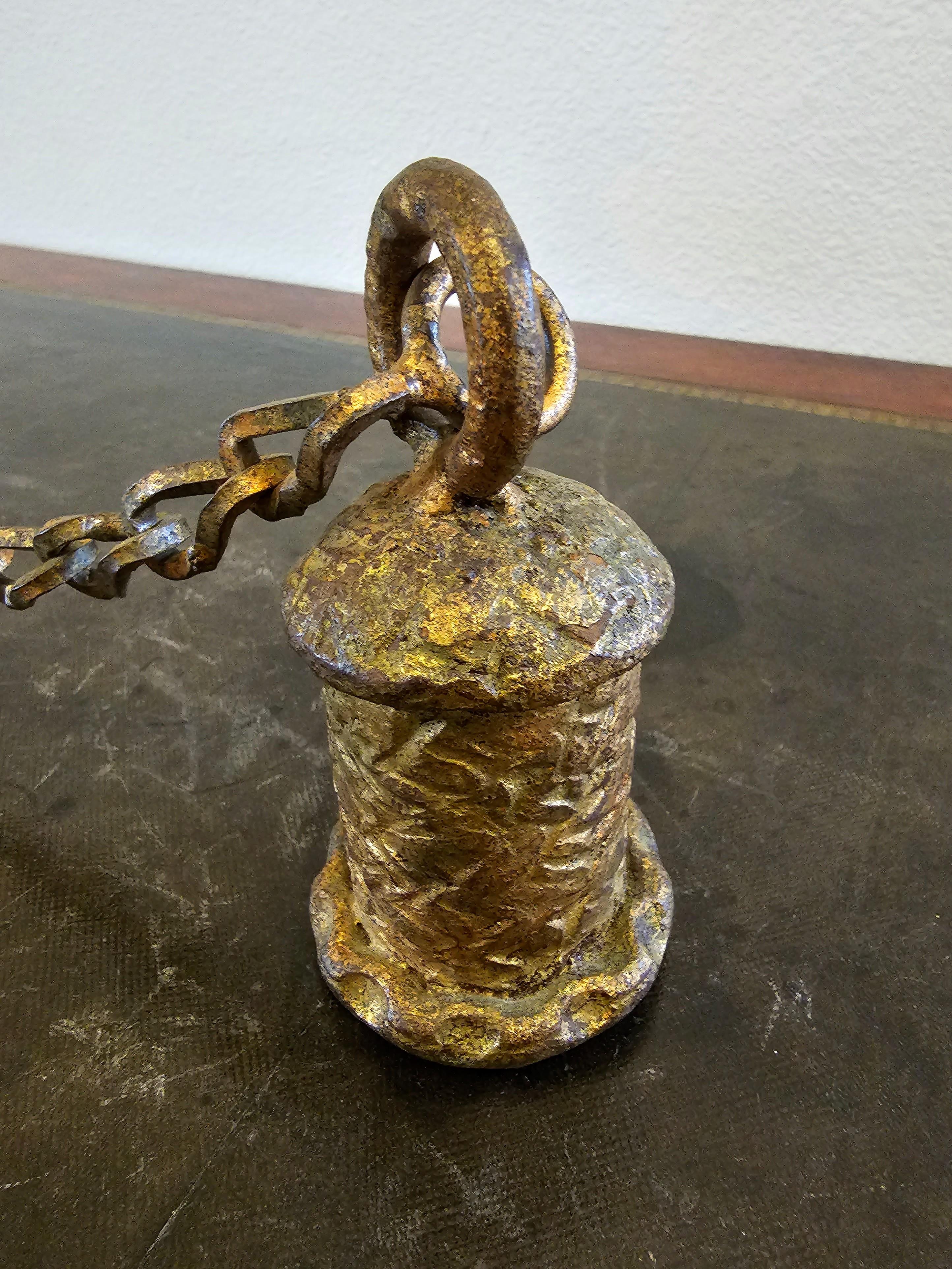 Escultura de hierro forjado dorado Parcela arquitectónica antigua siglo XIX en venta