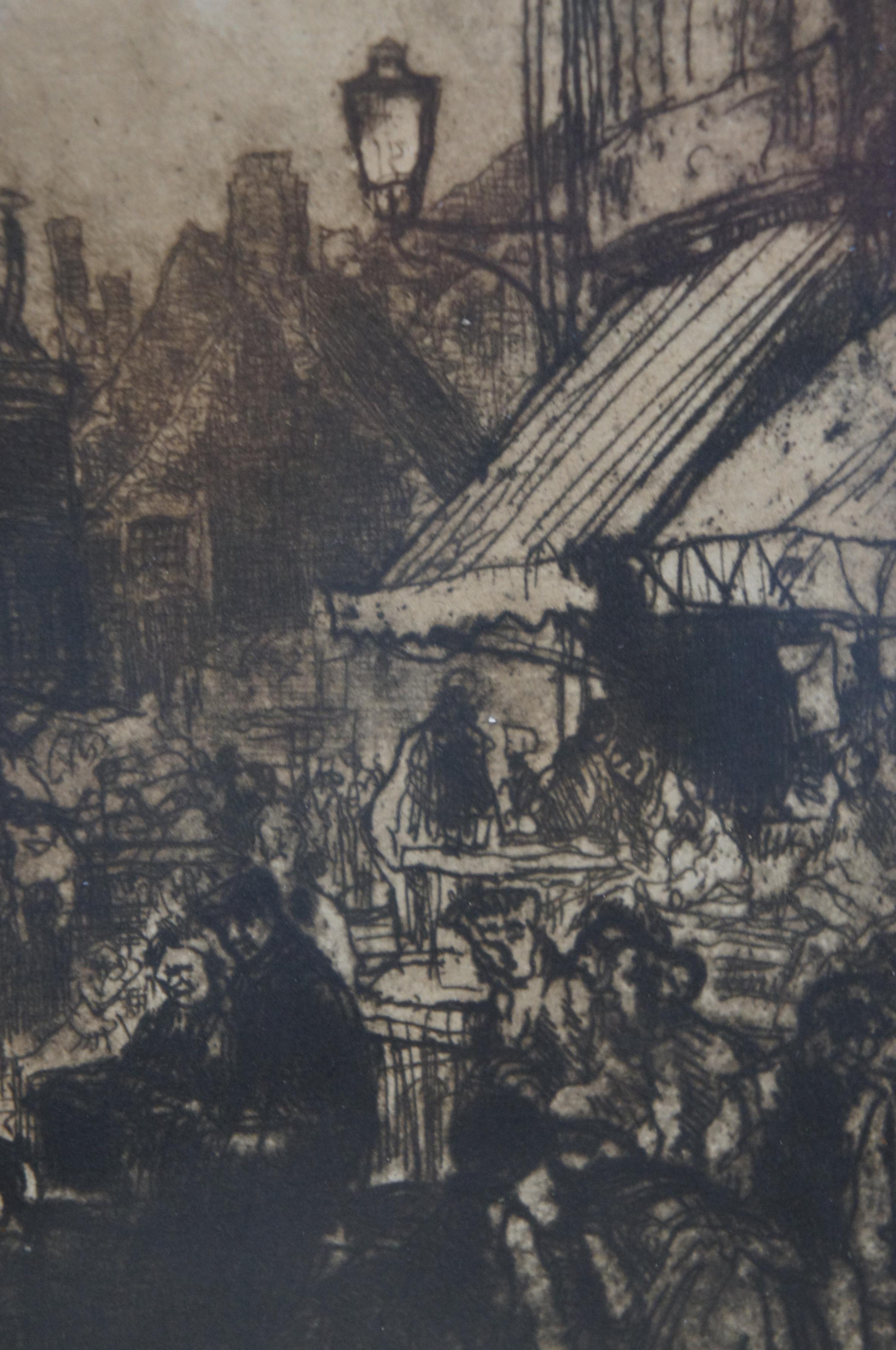 Antique Architectural Press Cathedral Cityscape Etching After Frank Brangwyn For Sale 6