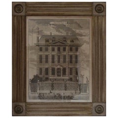 Antique Architectural Print, Newcastle House, London, 1754